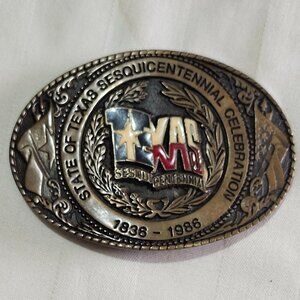 State of Texas Sesquicentennial Celebration 1836-1986 Belt Buckle